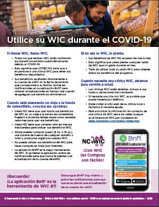 User Your WIC During COVID-19 -Espanol